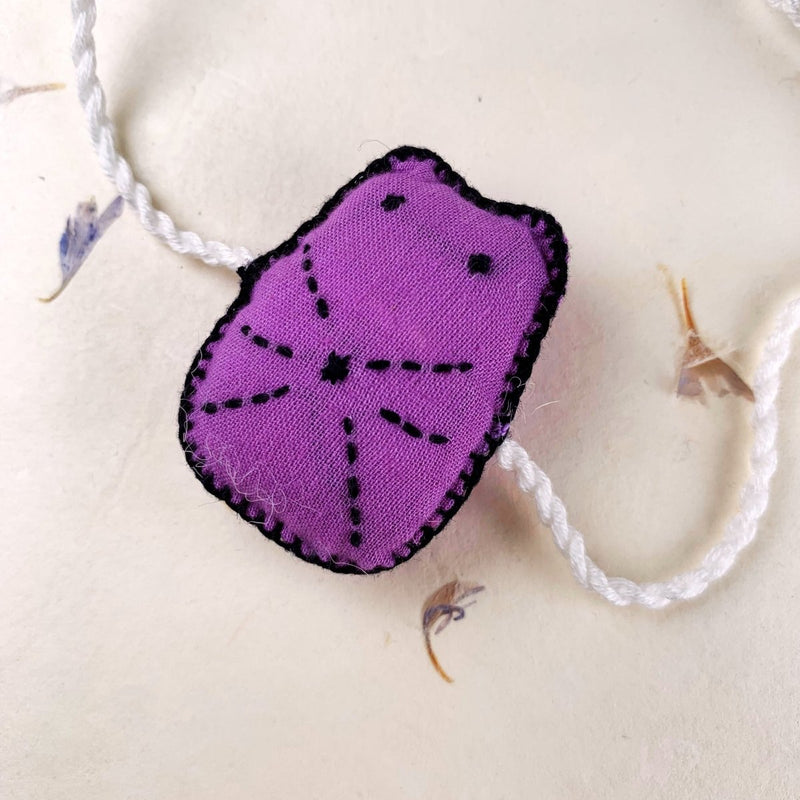 Purple Cat - Reusable Shaped Eco - friendly Kids Rakhi with Keychain String | Verified Sustainable Rakhi on Brown Living™