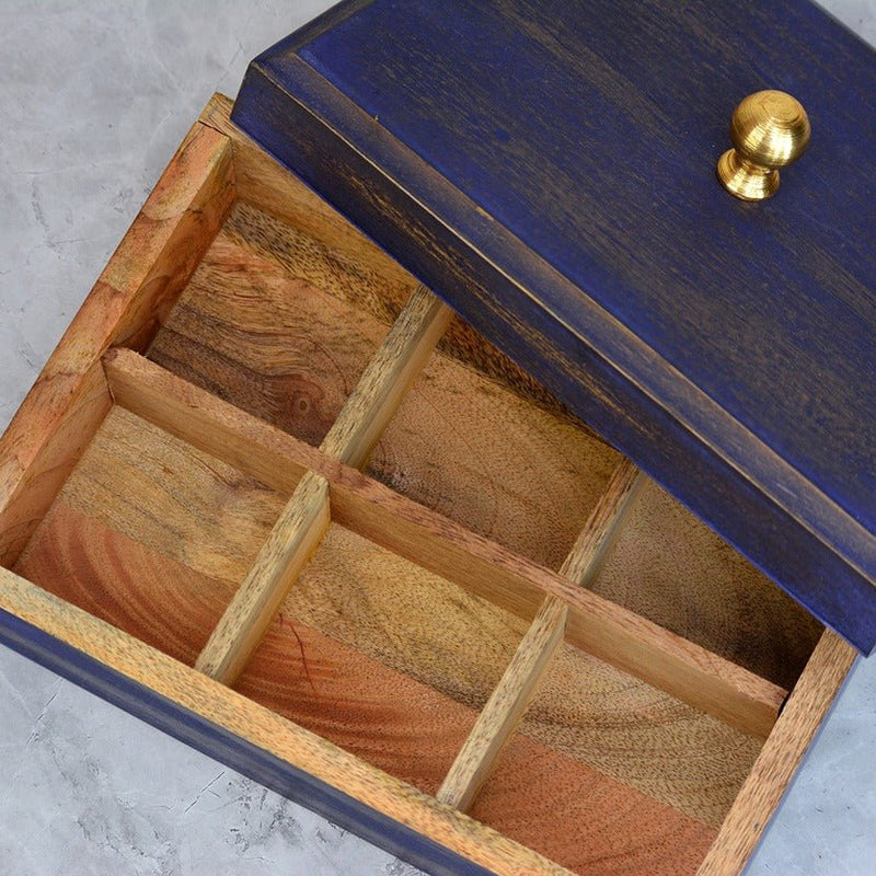 Purple Knob Mango Wood Box | Verified Sustainable Organizers on Brown Living™