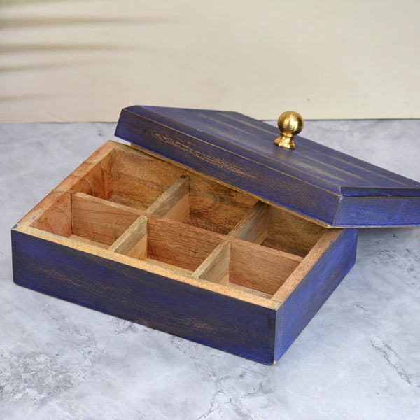 Purple Knob Mango Wood Box | Verified Sustainable Organizers on Brown Living™