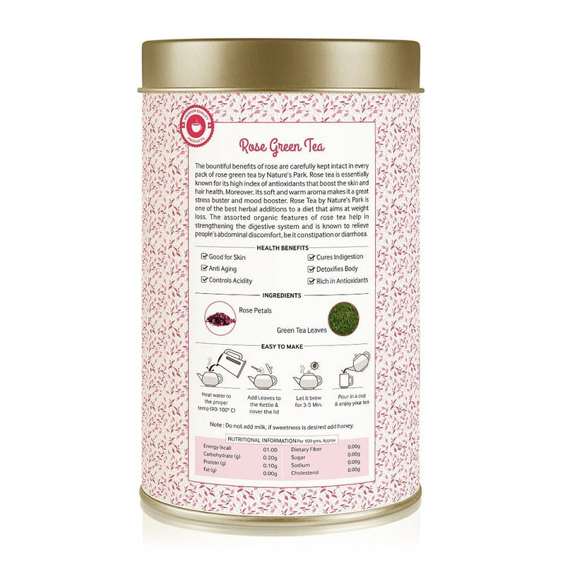 Rose Green Tea Can (125 g) | Verified Sustainable Tea on Brown Living™