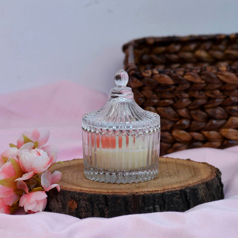 Rose Heart Crystal Jar Soy Wax Candle | Verified Sustainable Candles & Fragrances on Brown Living™