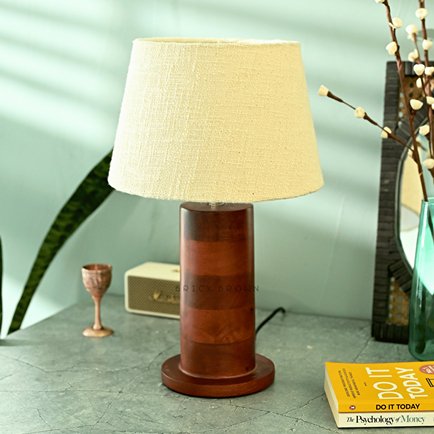 Rounded Twist Night Lamp | Handcrafted Mango Wood Table Lamp | Verified Sustainable Lamps & Lighting on Brown Living™