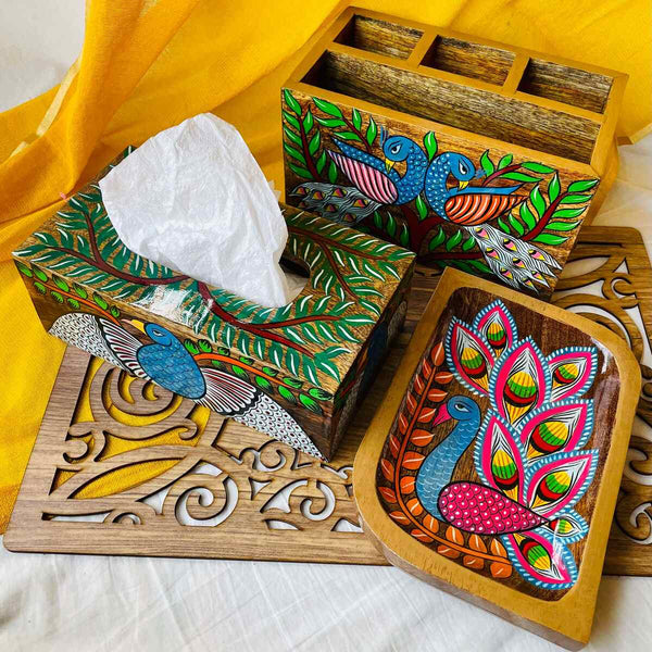 Rupshi Hamper- Platter, Multipurpose Holder, and Tissue Box | Verified Sustainable Gift Giving on Brown Living™