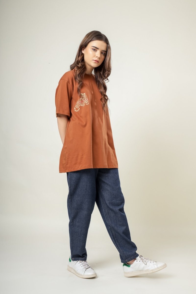 Rust Alter Culture Organic Cotton T-Shirt | Verified Sustainable Womens T-Shirt on Brown Living™