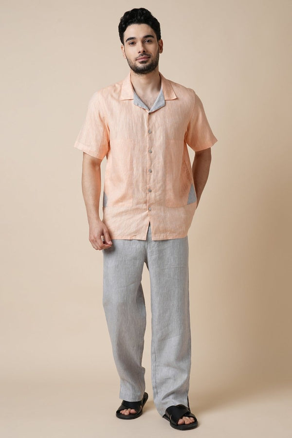 Rustle 100% Hemp Shirt - Orange | Verified Sustainable Mens Shirt on Brown Living™