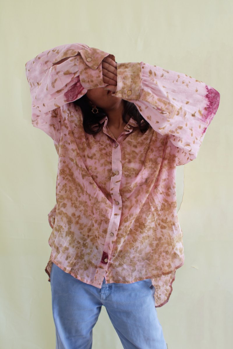 Sakura Handwoven Mul Shirt Pink | Verified Sustainable Womens Shirt on Brown Living™