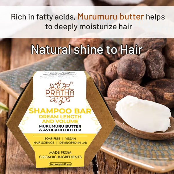 Shampoo bar | MuruMuru Butter & Avocado Butter - Dream Length and Volume | Verified Sustainable Hair Shampoo Bar on Brown Living™