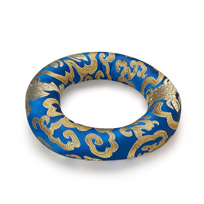 Silk Ring Cushions for Singing Bowl - Blue - 18cms | Verified Sustainable Musical Instruments on Brown Living™