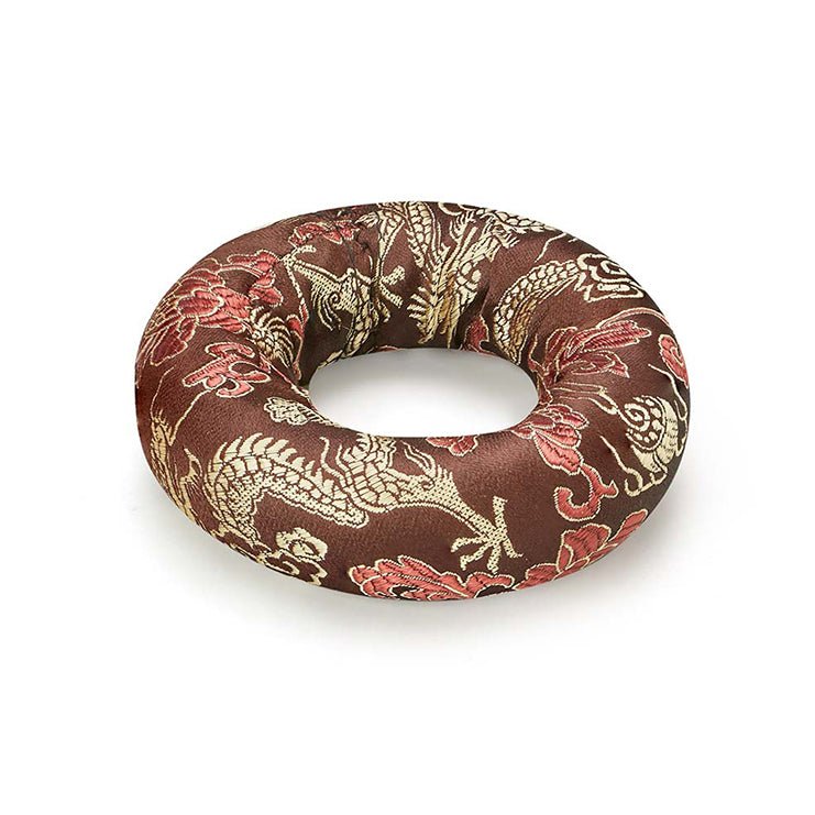 Silk Ring Cushions for Singing Bowl - Brown - 18cms | Verified Sustainable Musical Instruments on Brown Living™