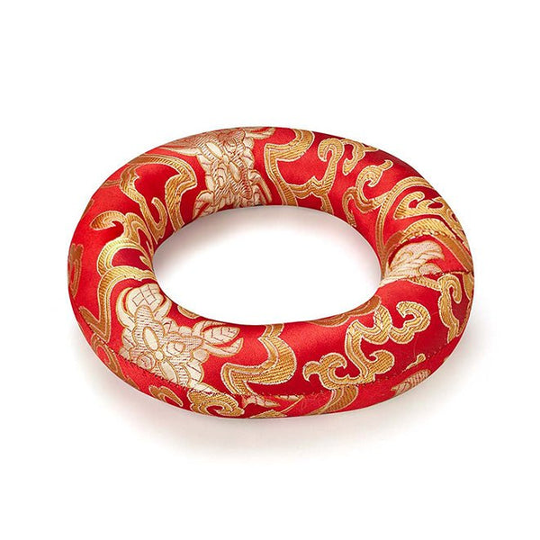 Silk Ring Cushions for Singing Bowl - Red - 12cms | Verified Sustainable Musical Instruments on Brown Living™