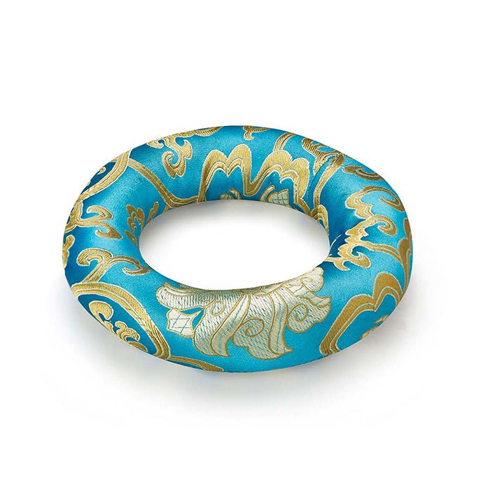 Silk Ring Cushions for Singing Bowl - Sky Blue - 14cms | Verified Sustainable Musical Instruments on Brown Living™