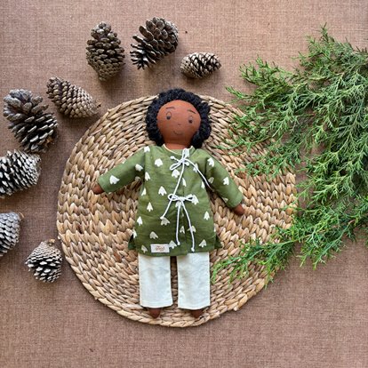 Single Doll - Alex - Cotton Fabric Toy - Deep | Verified Sustainable Role & Pretend Play Toys on Brown Living™