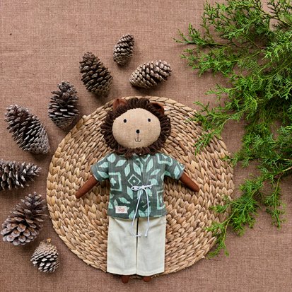 Single Doll - Aslan - Cotton Fabric Toy | Verified Sustainable Role & Pretend Play Toys on Brown Living™