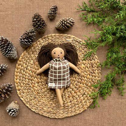 Single Doll - Farah - Cotton Fabric Toy - Warm | Verified Sustainable Role & Pretend Play Toys on Brown Living™