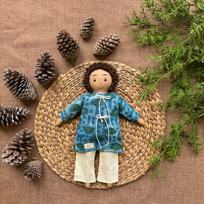 Single Doll - Rajat - Cotton Fabric Toy - Warm | Verified Sustainable Role & Pretend Play Toys on Brown Living™