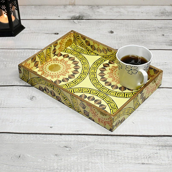 Single Yellow MDF Serving Tray | Verified Sustainable Trays & Platters on Brown Living™