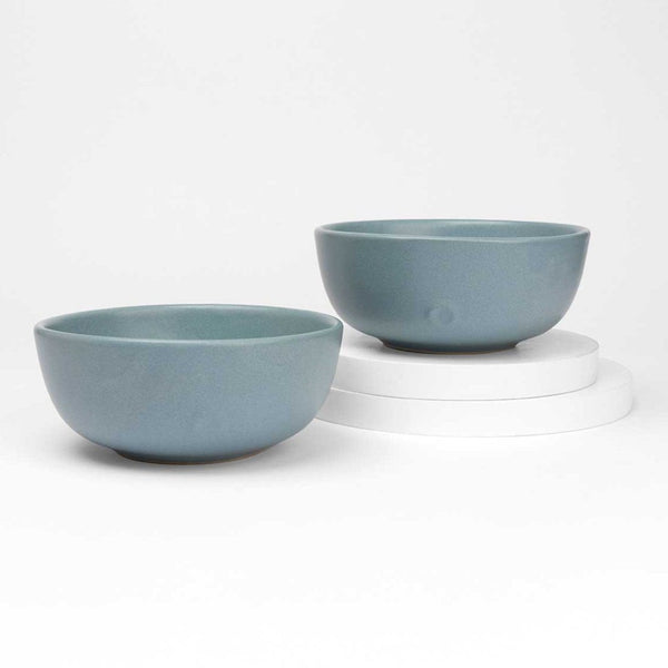 Sky - Recycled Ceramic Bowls | Set of 2 | Verified Sustainable Cups & Saucers on Brown Living™