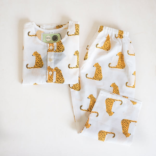 Spotty Leopard - Unisex Kids Cotton Nightwear | Verified Sustainable Kids Pyjamas on Brown Living™