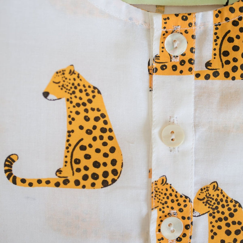 Spotty Leopard - Unisex Kids Cotton Nightwear | Verified Sustainable Kids Pyjamas on Brown Living™