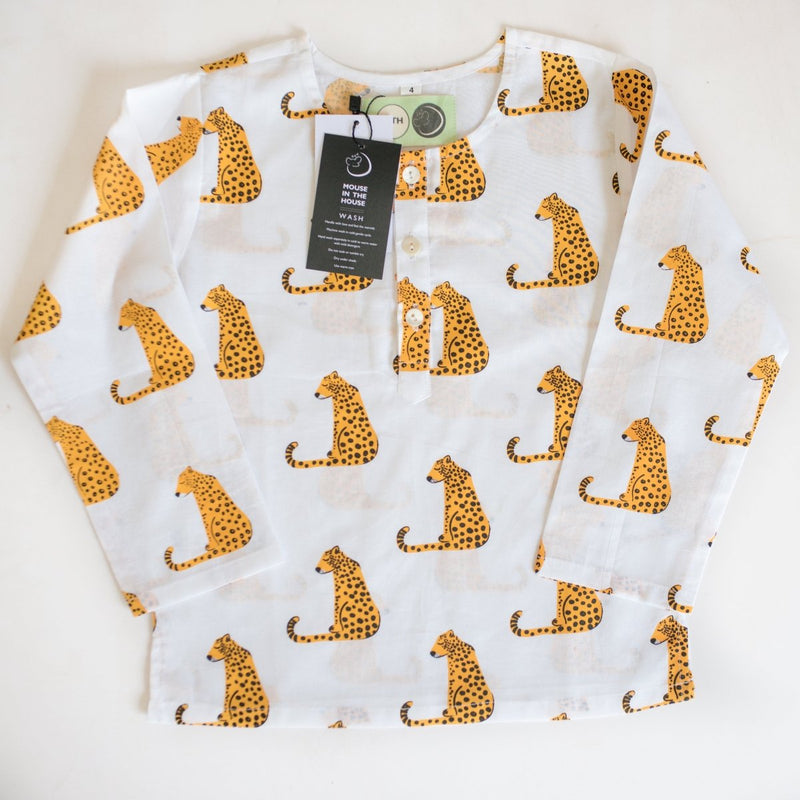 Spotty Leopard - Unisex Kids Cotton Nightwear | Verified Sustainable Kids Pyjamas on Brown Living™