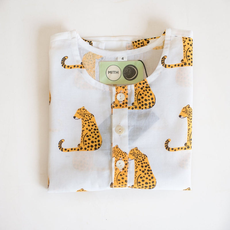 Spotty Leopard - Unisex Kids Cotton Nightwear | Verified Sustainable Kids Pyjamas on Brown Living™