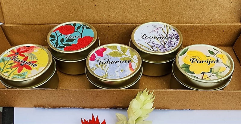 Spring Blossoms- 5 Soy Wax Tin Candles | Verified Sustainable Candles & Fragrances on Brown Living™