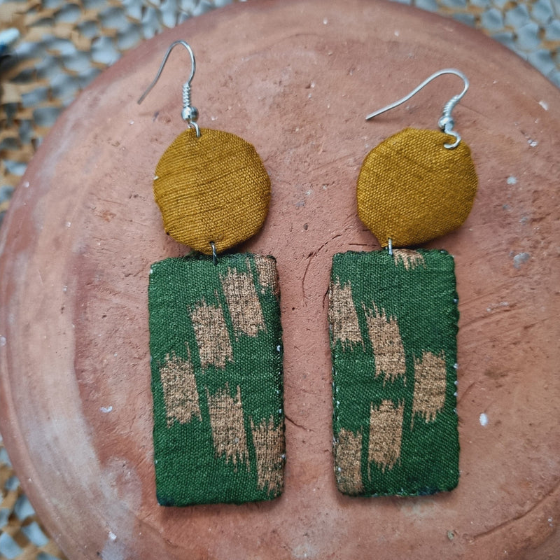 Spring - Upcycled Fabric Earrings | Handcrafted by Artisans | Verified Sustainable Womens earrings on Brown Living™