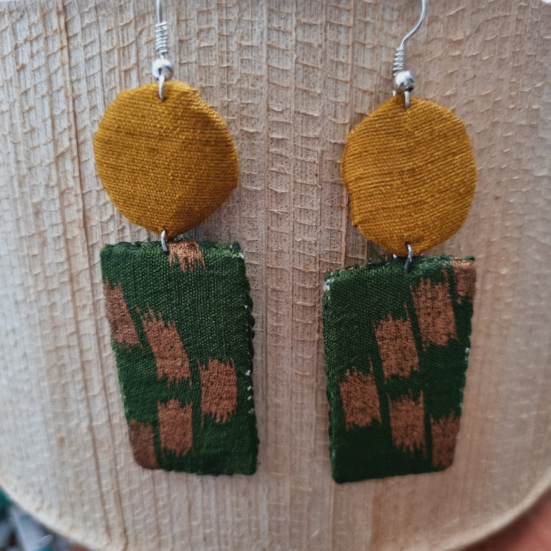 Spring - Upcycled Fabric Earrings | Handcrafted by Artisans | Verified Sustainable Womens earrings on Brown Living™