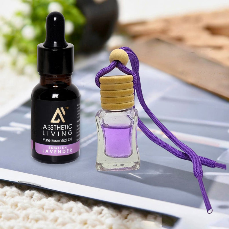 Square Car Aromatizer/ Diffuser Bottle with Essential Oil | Verified Sustainable Essential Oils on Brown Living™