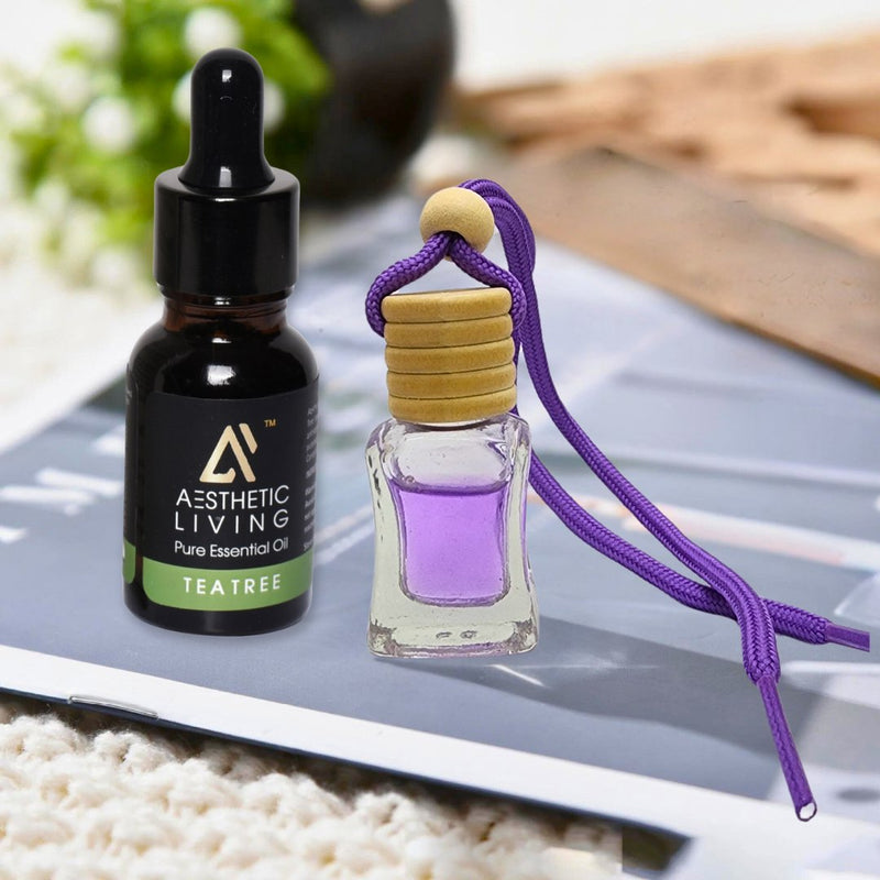 Square Car Aromatizer/Diffuser Bottle with Essential Oil | Verified Sustainable Essential Oils on Brown Living™