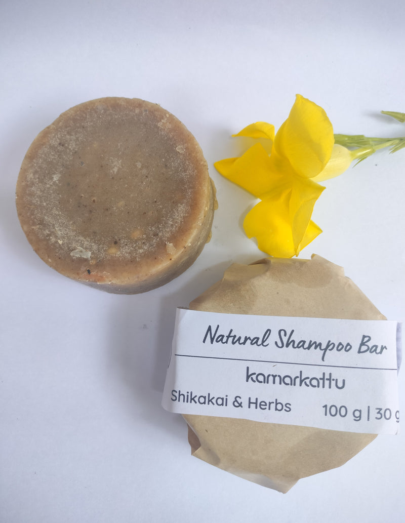 Natural Shampoo Bar - With Shikakai & Herbs - 100g bar Pack of 2