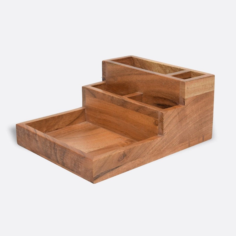 Staircase Organizer in Acacia Wood | Verified Sustainable Kitchen Organisers on Brown Living™