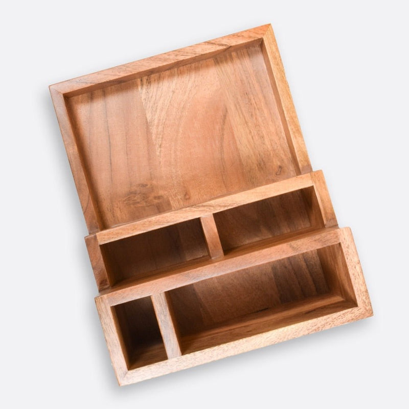 Staircase Organizer in Acacia Wood | Verified Sustainable Kitchen Organisers on Brown Living™