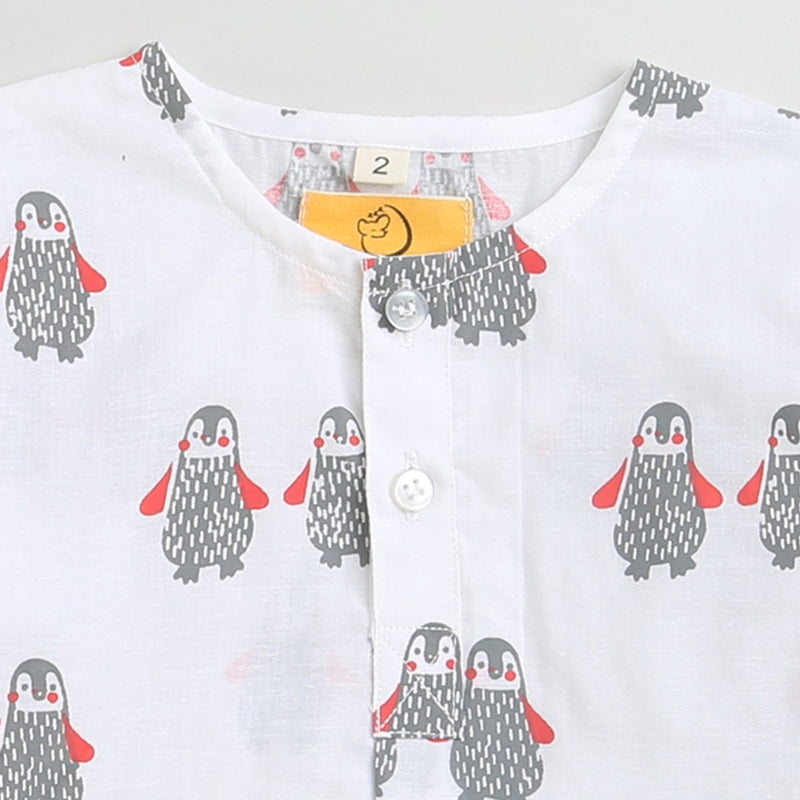 Stary Penguin - Unisex Infant Cotton Nightwear | Verified Sustainable Kids Onesies on Brown Living™