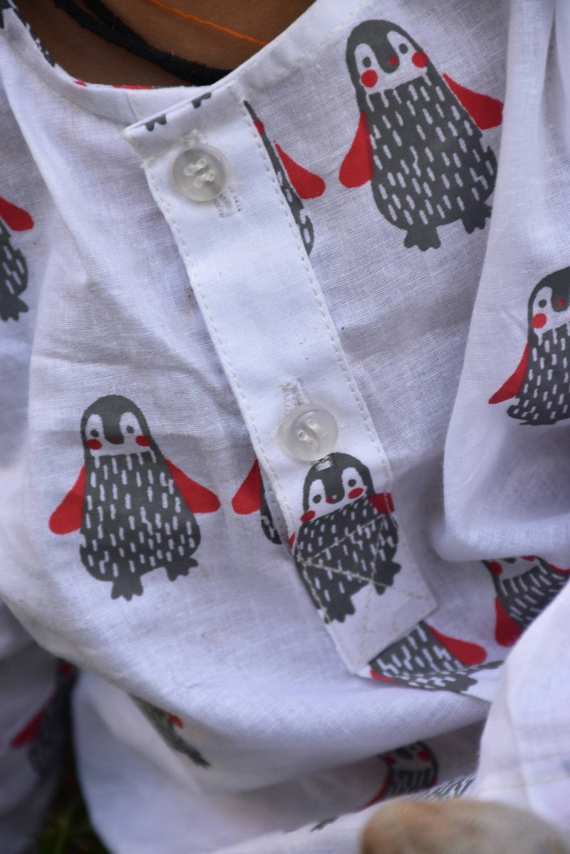 Stary Penguin - Unisex Infant Cotton Nightwear | Verified Sustainable Kids Onesies on Brown Living™