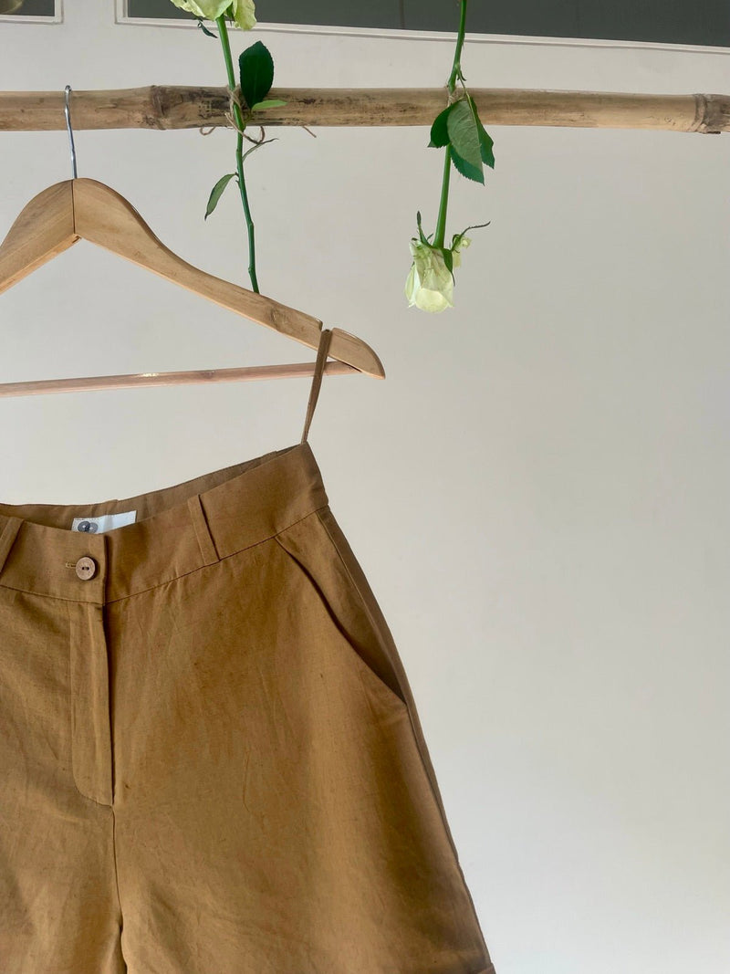 Straight-Leg Hemp Cotton Shorts | Verified Sustainable Womens Shorts on Brown Living™