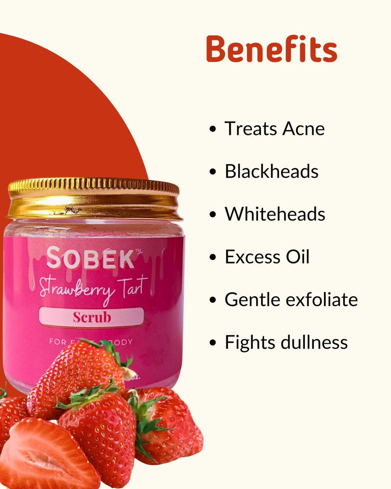 Strawberry Tart Face and Body Scrub- Paraben & SLS Free | Verified Sustainable Face Scrub on Brown Living™