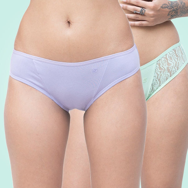 Stylish Everyday Organic Cotton Undies Bikini (Set of 2) | Verified Sustainable Womens Underwear on Brown Living™