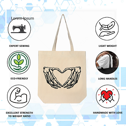 Premium Cotton Canvas Tote Bag- Bone White