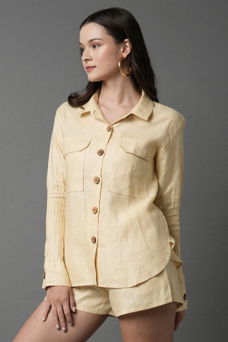 Sublime Shirt - Beige - 100% Hemp | Verified Sustainable Womens Shirt on Brown Living™