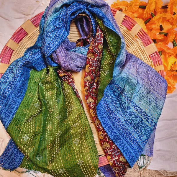 Sundar Kantha Dupatta - | Verified Sustainable Womens Dupatta on Brown Living™