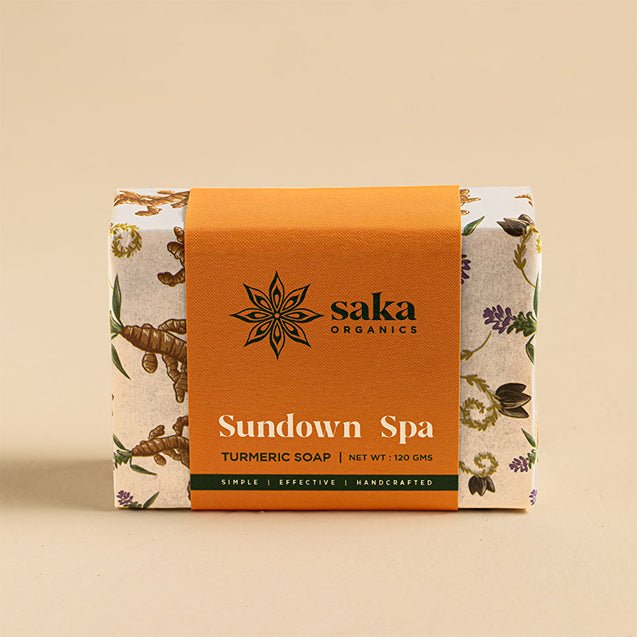 Sundown Spa | Handmade Turmeric Soap with Mild Exfoliation (120gm) | Verified Sustainable Body Soap on Brown Living™