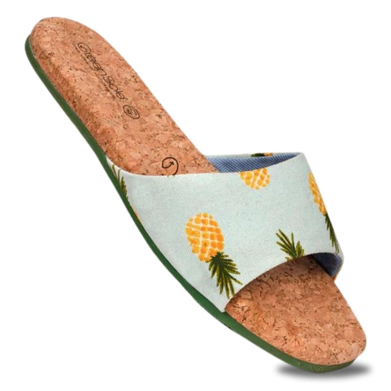 Sunshine Pineapple Women's Flip Flop Sandals | Verified Sustainable Womens Flip Flops on Brown Living™