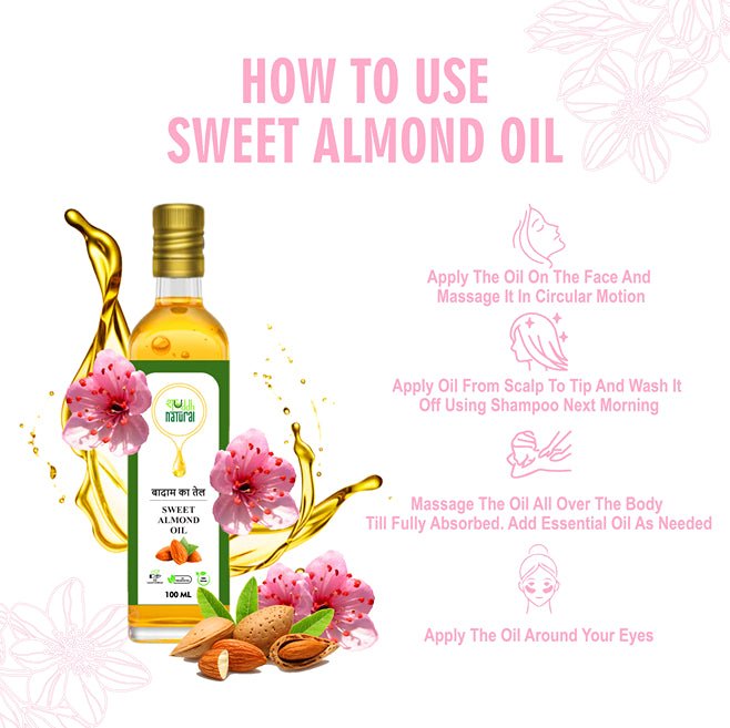 Sweet Almond oil | Wood Pressed | Baby Massage Oil | 100ml | Badaam Tel | Verified Sustainable Cooking Oils on Brown Living™