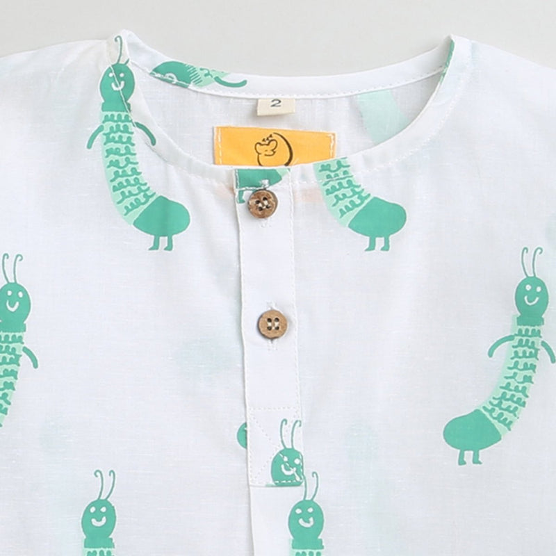 Taily Caterpillar - Unisex Infant Cotton Nightwear | Verified Sustainable Kids Onesies on Brown Living™