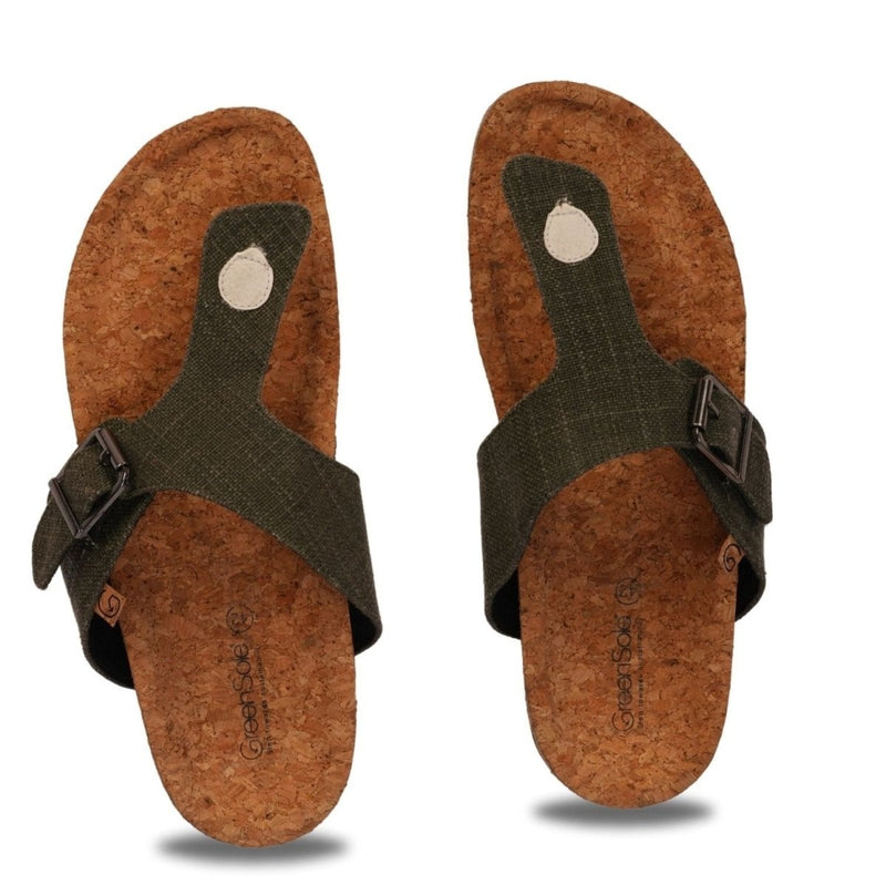 Terra Tread Men's Vegan Thong Sandals | Verified Sustainable Mens Slipons on Brown Living™