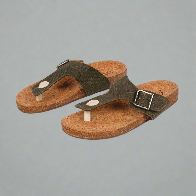 Terra Tread Men's Vegan Thong Sandals | Verified Sustainable Mens Slipons on Brown Living™