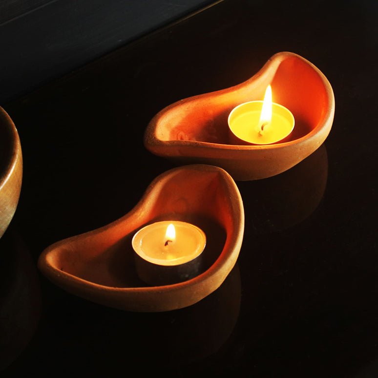 Terracotta Bird Candle Holder | Set of 6 + 6 Pcs Complimentary Candles | Verified Sustainable Candles & Fragrances on Brown Living™