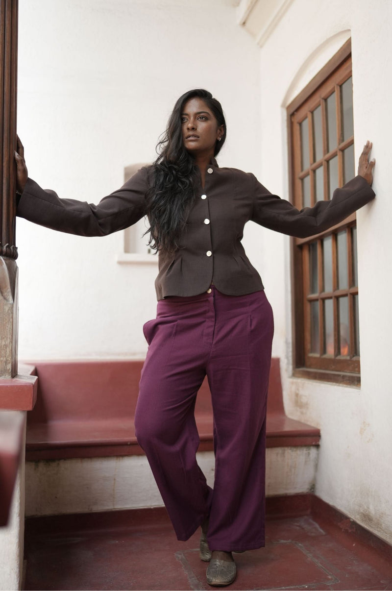 The Empress Jacket Brown- Java Brown | Verified Sustainable Womens Jacket on Brown Living™