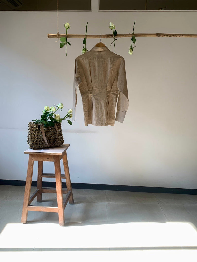 The Waisted Hemp Cotton Shirt | Verified Sustainable Womens Jacket on Brown Living™